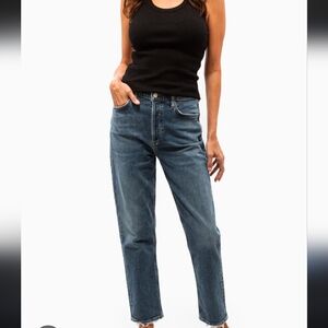 Agolde Riley Long High Rise Straight Nwt Size 33